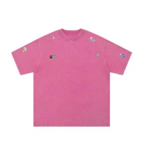 Fun Distressed-Wash T-Shirt — Pink