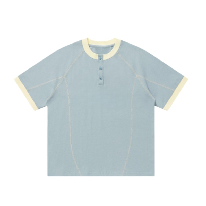 Loose-Fit Casual T-Shirt — Light Blue