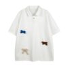 Retro-Style Bow-Embellished T-Shirt — White