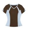 Athletic Street-Style V-Neck Color-Block T-Shirt