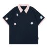 Star-Print T-Shirt — Navy Blue