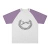 Casual Loose Color-Block T-Shirt — Taro Purple